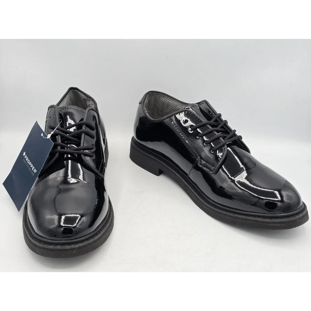Propper Patrol Oxford Shoes Mens 11.5 Black Patent Leather Uniform F4517 -New